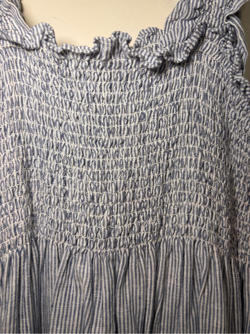 Quince Striped Smocked Maxi Dress with Ruffled Straps - Picture 3 of 10